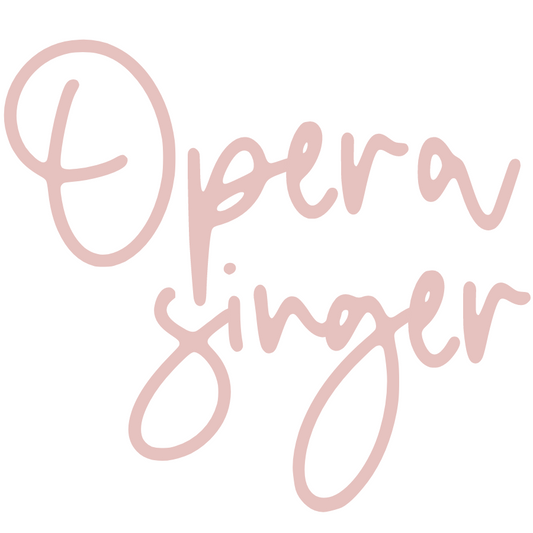 Pink Handwritten Opera Singer 3" Sticker
