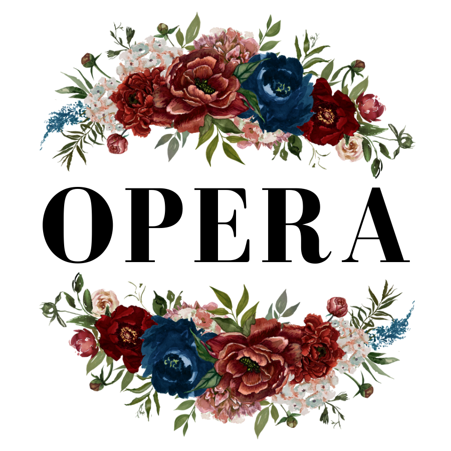 Dark Floral Opera 3" Sticker