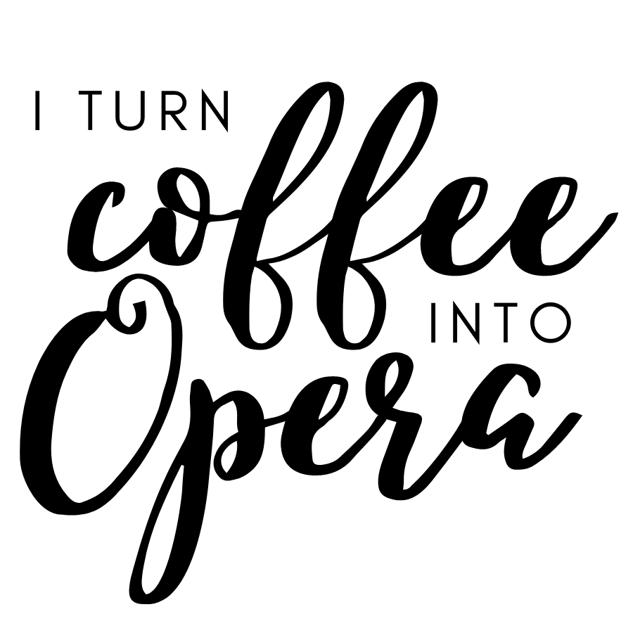 I Turn Coffee into Opera 3" Sticker
