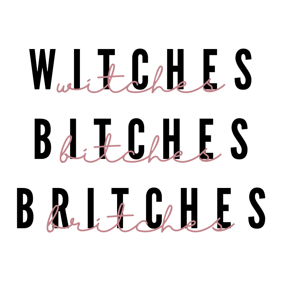 Witches Bitches Britches 3" Sticker