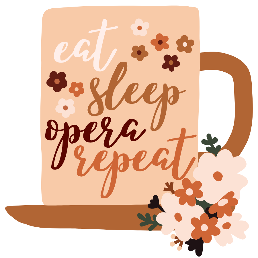 Eat Sleep Opera Repeat 3" Sticker